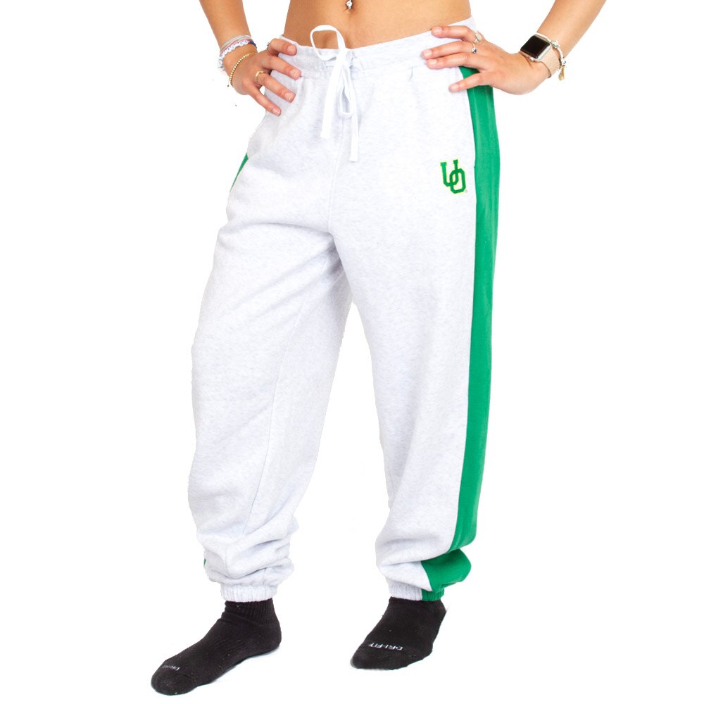 Interlocking UO, Zoozatz, Grey, Pants, Polyester Blend, Women, Leg stripe, Oregon Mascot, Jogger, 954326